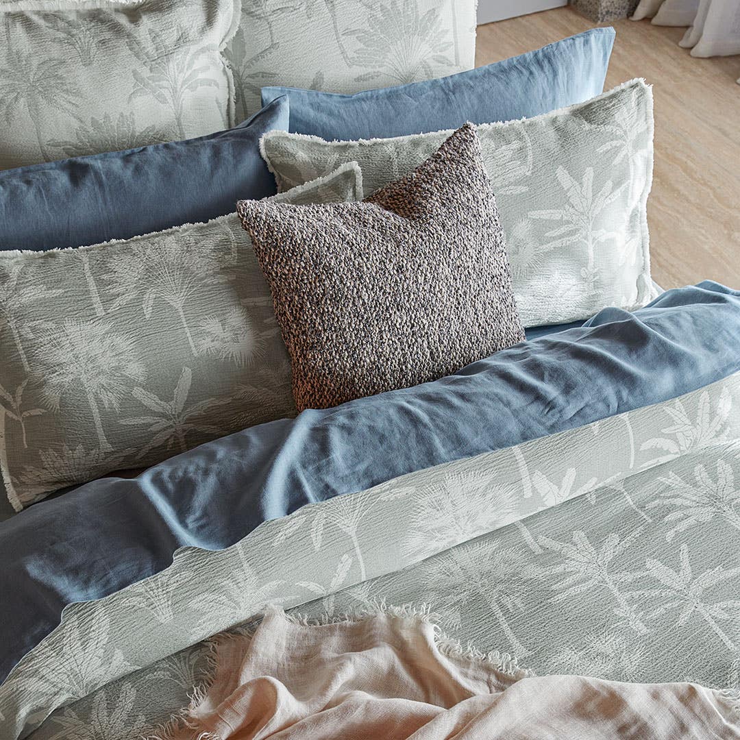 Shop Dune Quilt Cover - Sage Green/Ivory Online | Bed Bath N' Table