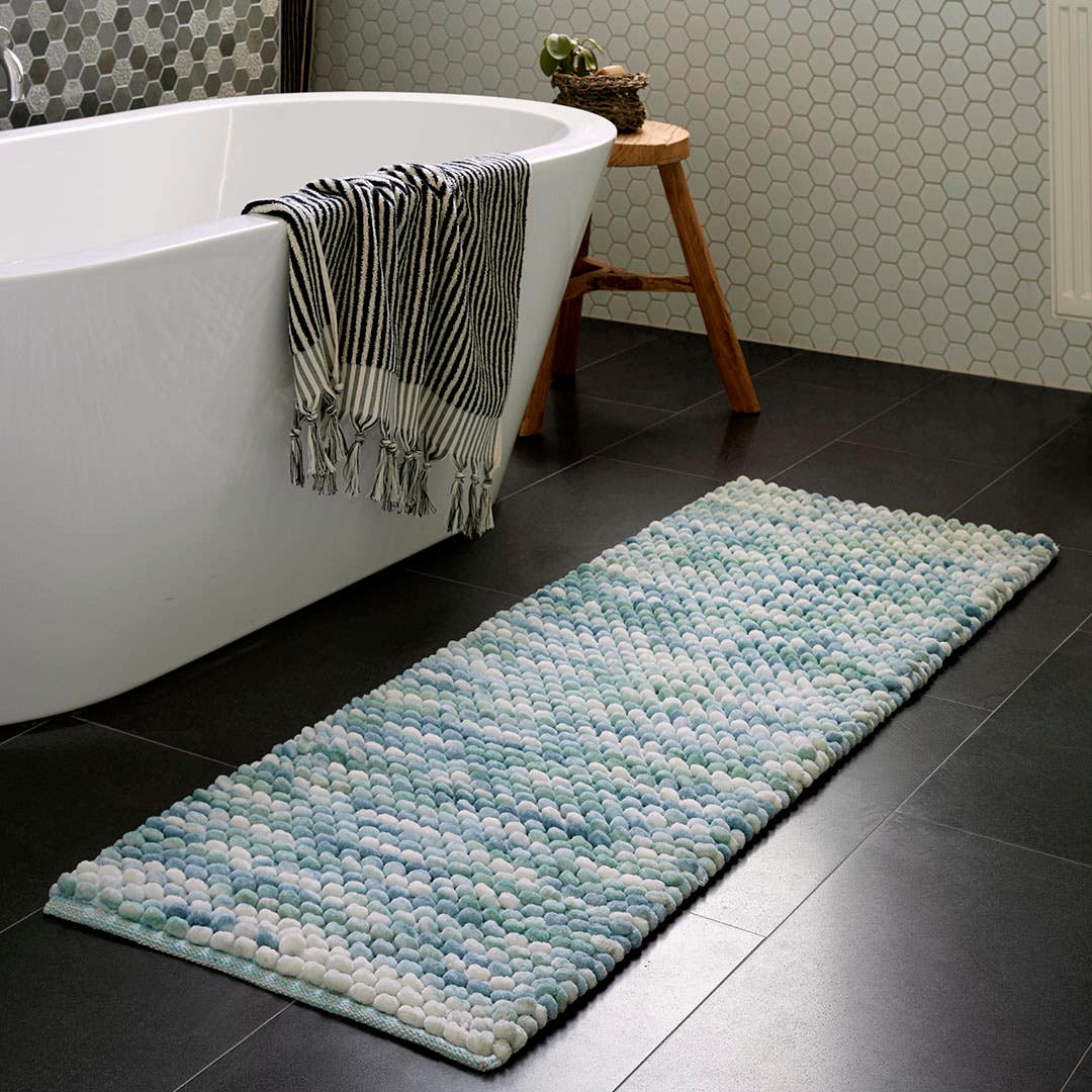 Bath Runner Raspberry Shop Cirrus Bath Runner - Aqua/Blue/Ivory Online | Bed Bath N' Table