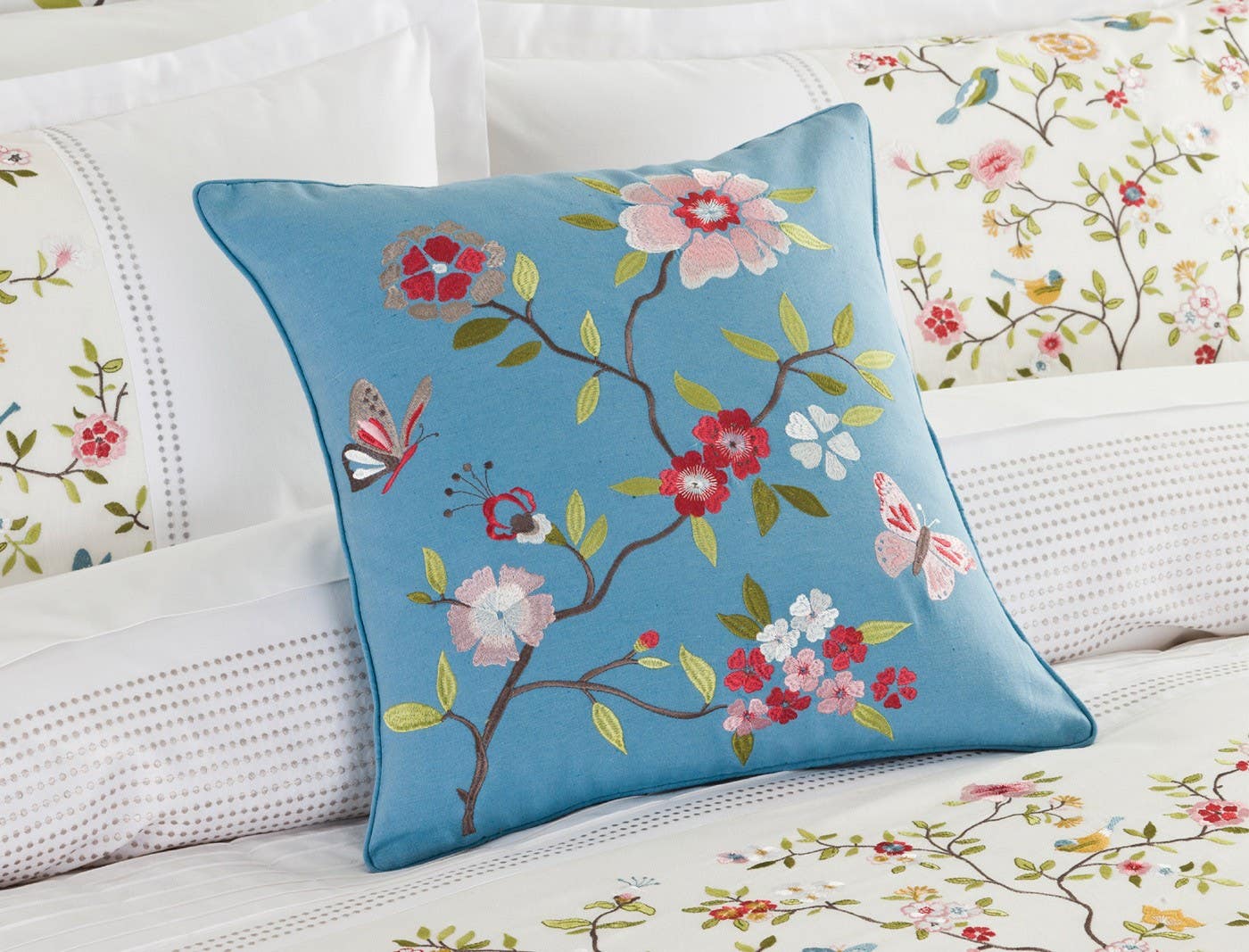 Shop Giselle Cushion Slate Blue Online Birds Bed Bath N Table
