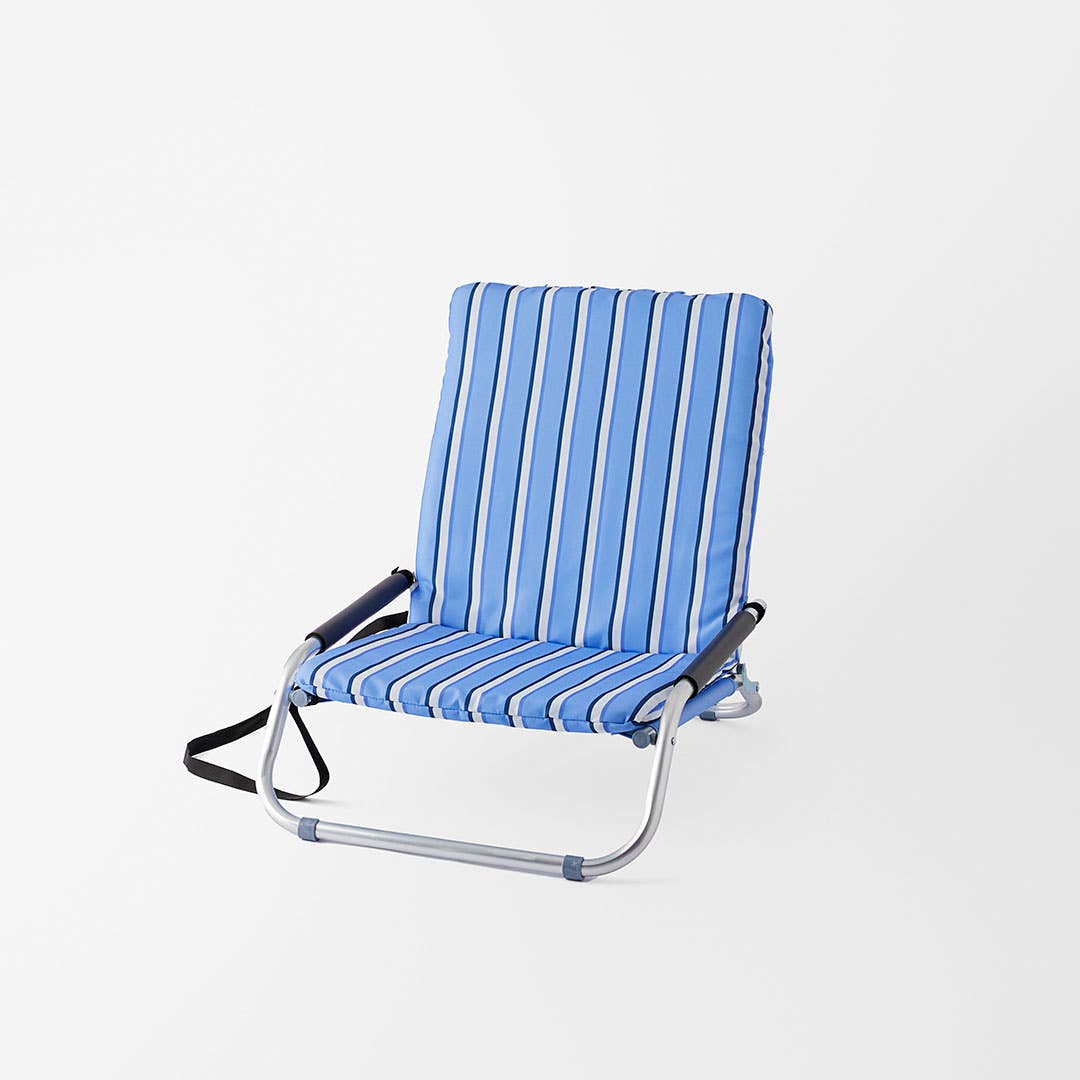 Atticus Stripe Beach Chair With Padded Cover