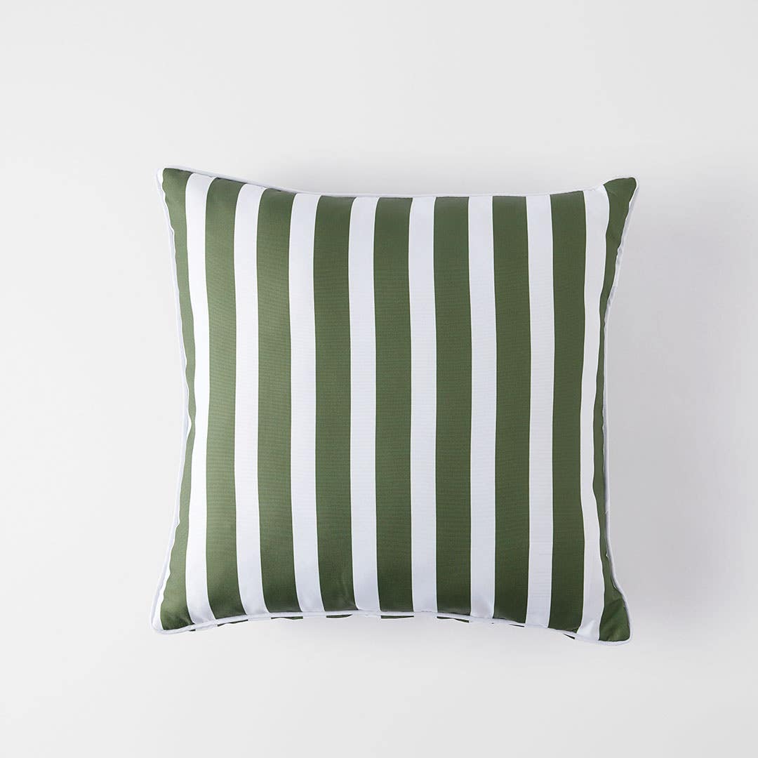 Green stripe hot sale pillow