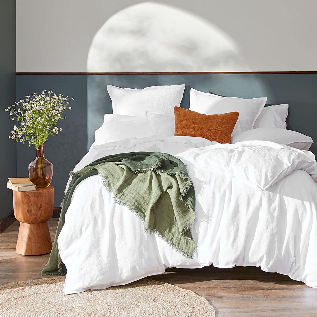 Linen duvet online cover queen