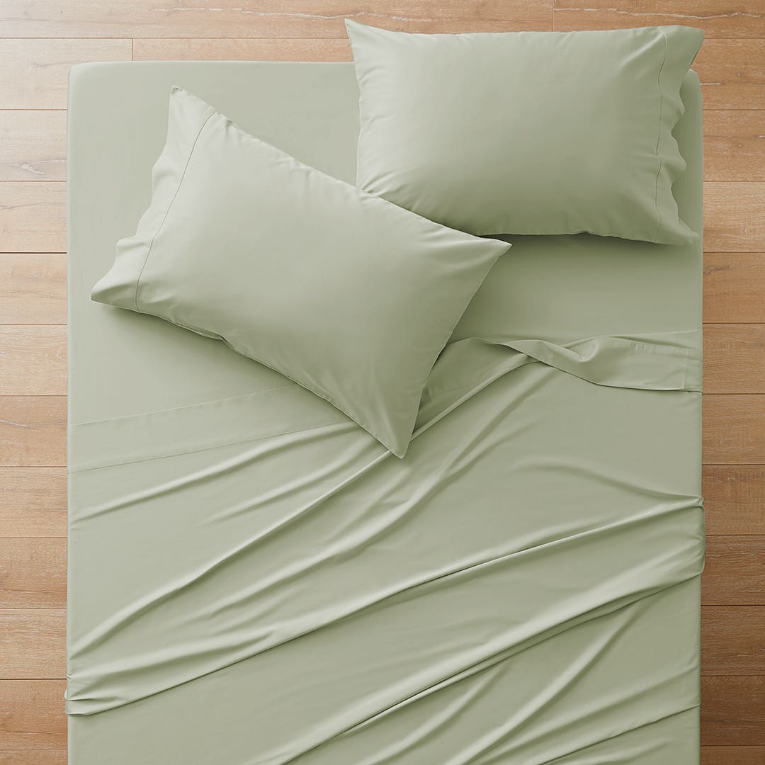 Sleeping Beauty 400 Tc Bamboo Cotton Extra Deep King Sheet Set Sage