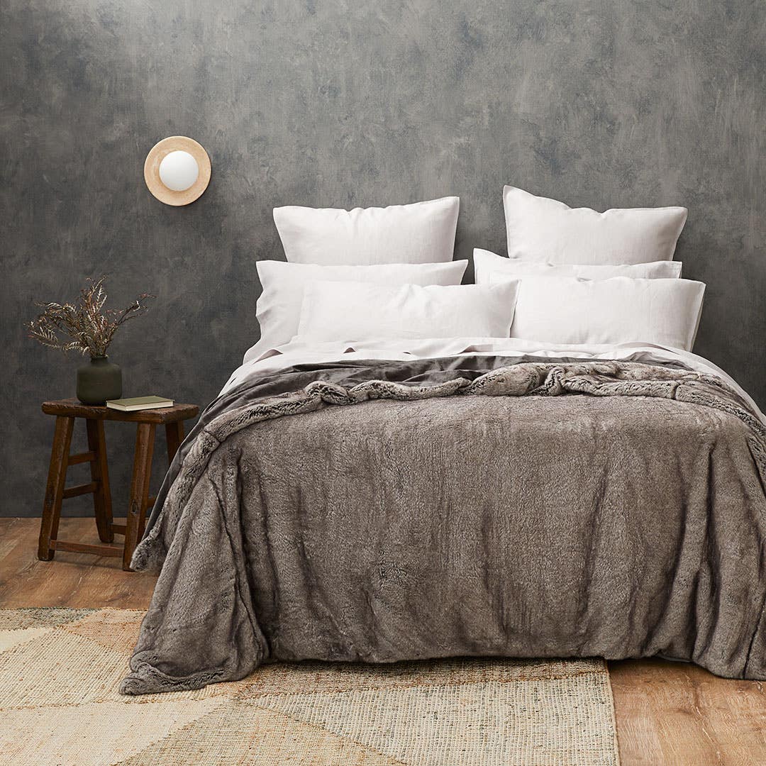 Arctic faux fur bedding clearance