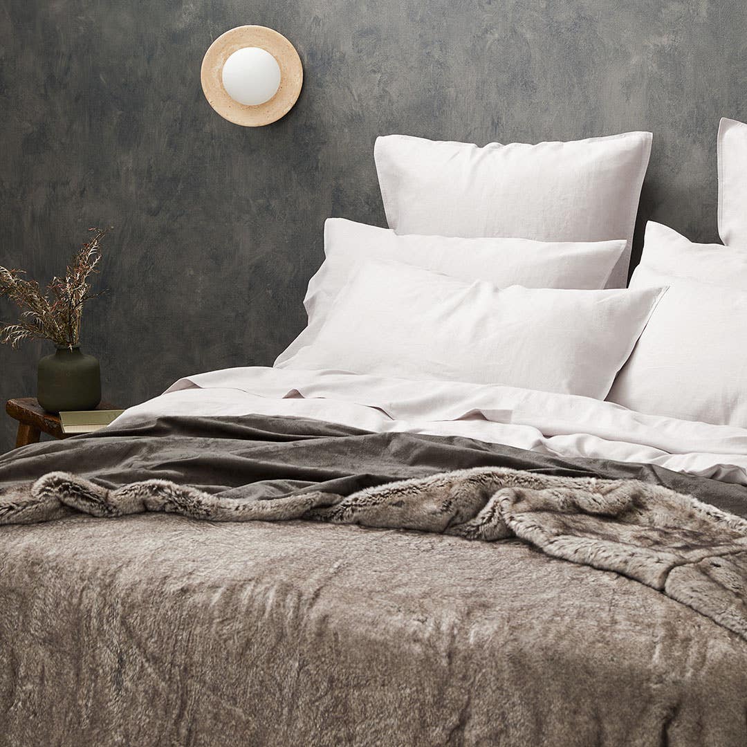 Shop Arctic Faux Fur Coverlet Lynx Online Bed Bath N Table