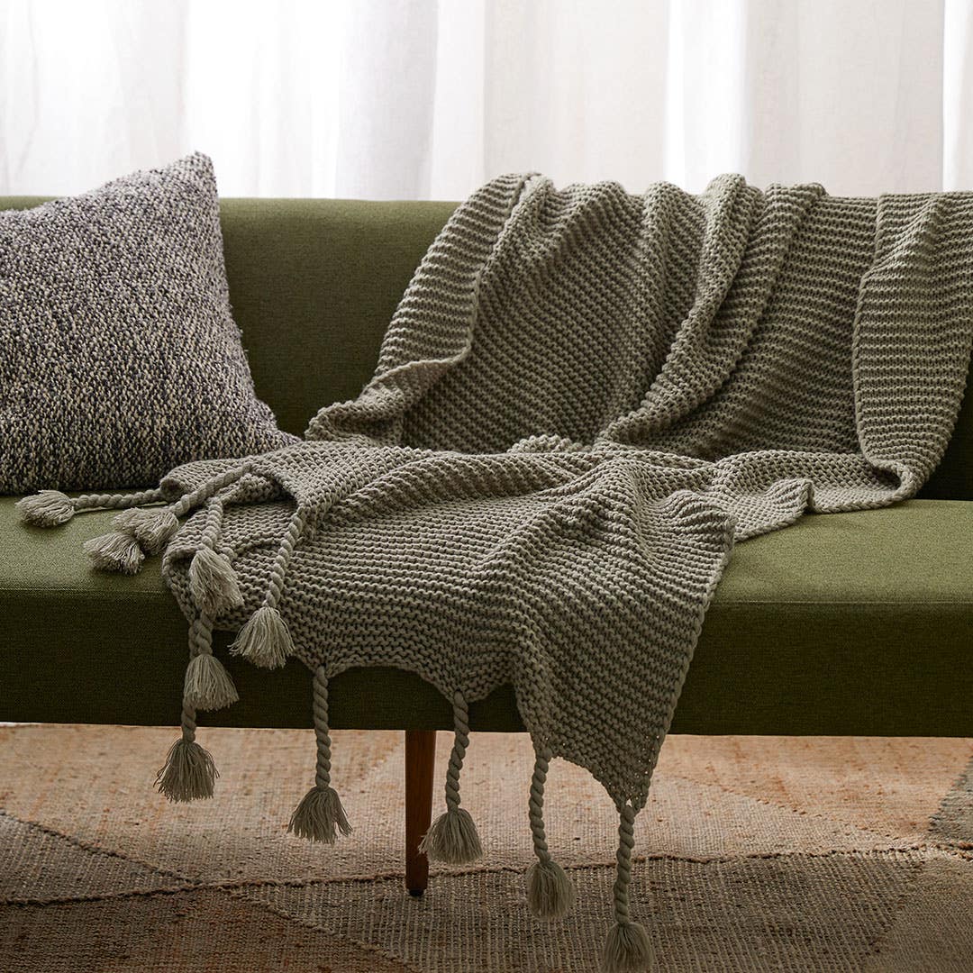 Dark sage green throw blanket 2025