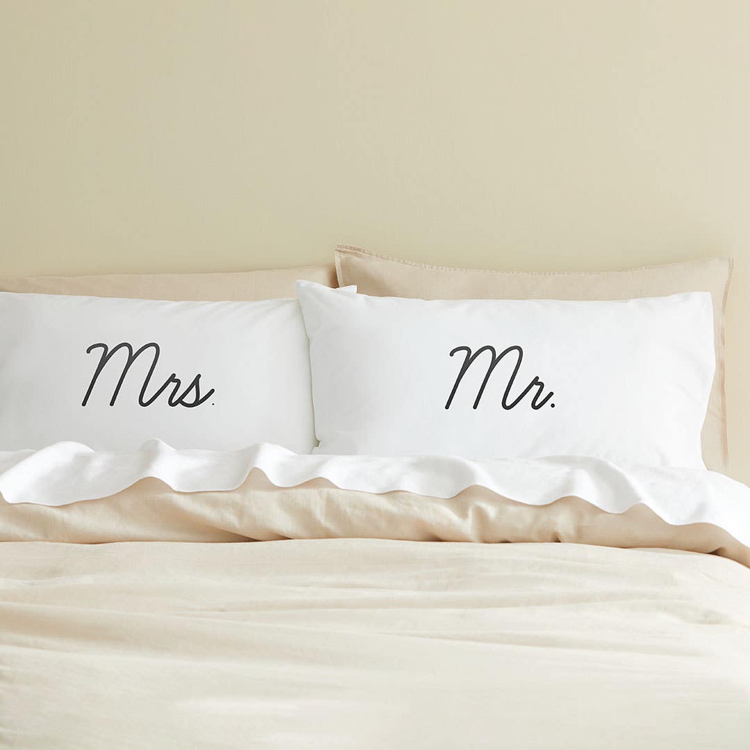 Shop MR MRS Standard Pillowcase White Online Bed Bath N Table