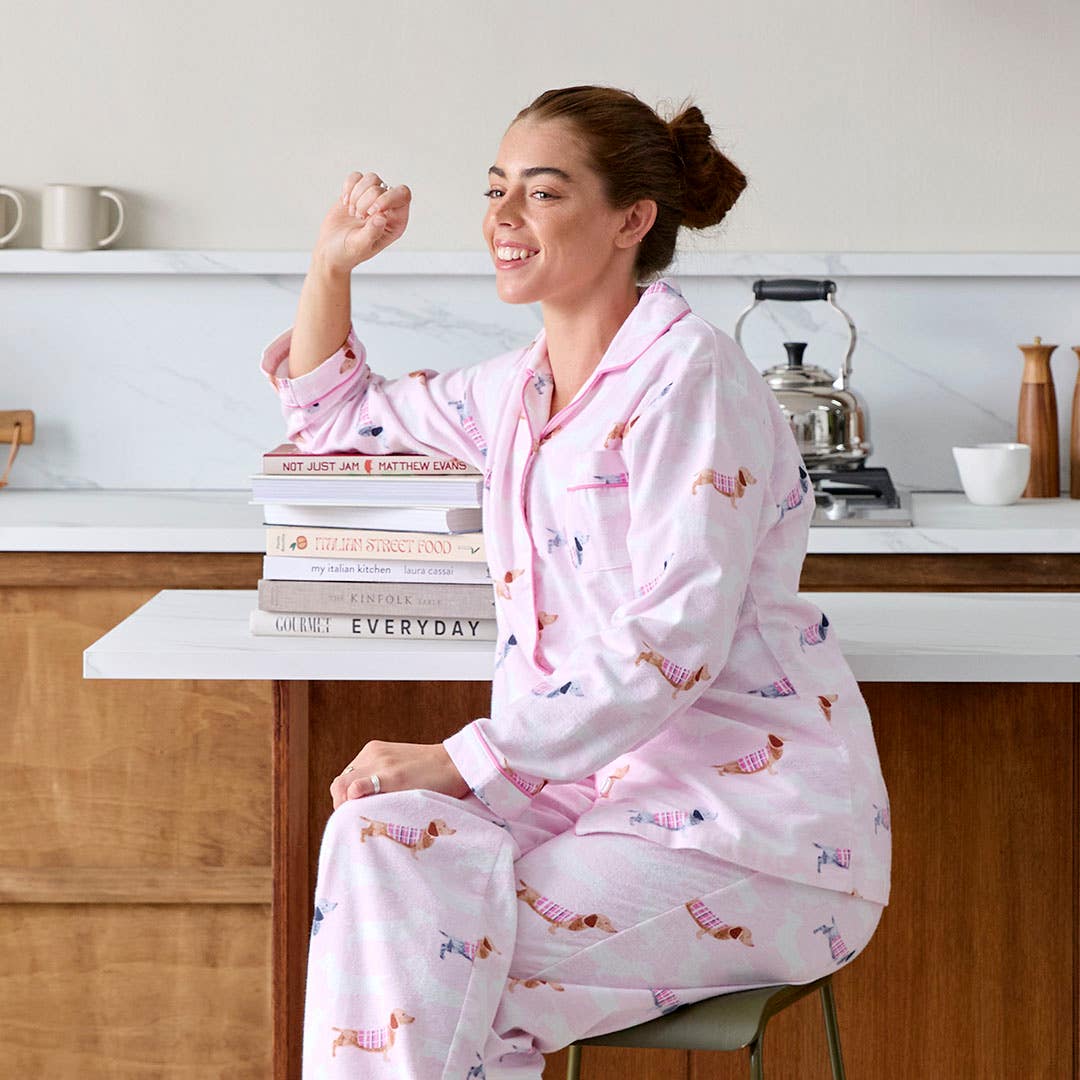 Buy Dachsie Flannelette Pyjamas Online | Bed Bath N' Table