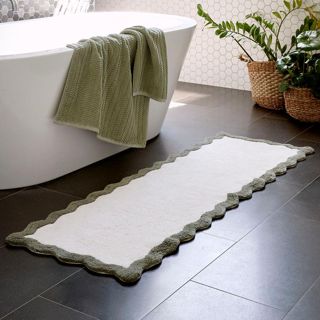 Bath Runner Raspberry Shop Bowie Scalloped Bath Runner Online | Bed Bath N' Table