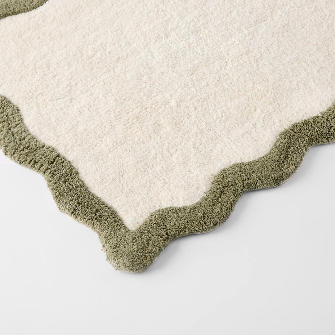 Shop Bowie Scalloped Bath Runner Online | Bed Bath N' Table
