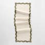 Bowie Scalloped Bath Runner - Ivory/Olive Green
