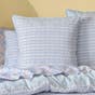 Myra Woven Stripe Quilt Cover - Soft Blue/Lilac