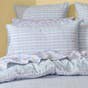 Myra Woven Stripe Quilt Cover - Soft Blue/Lilac