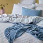 Myra Woven Stripe Quilt Cover - Soft Blue/Lilac