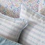 Myra Woven Stripe Quilt Cover - Soft Blue/Lilac