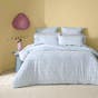 Myra Woven Stripe Quilt Cover - Soft Blue/Lilac