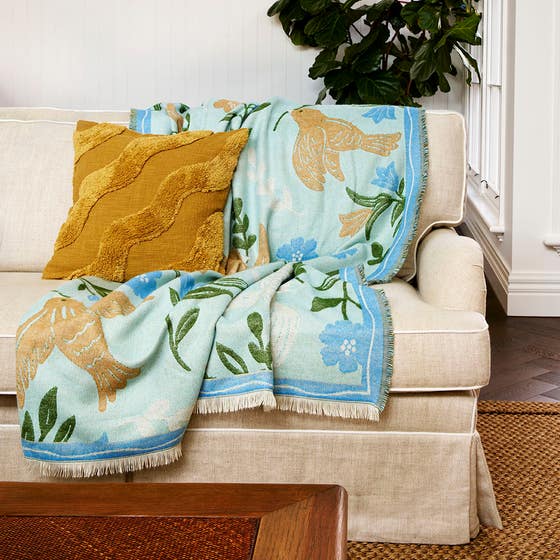 Lulu Birdy Knitted Throw