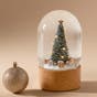SNOW DOME_LM Modern Tree LED Snow Dome · White