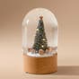 SNOW DOME_LM Modern Tree LED Snow Dome · White