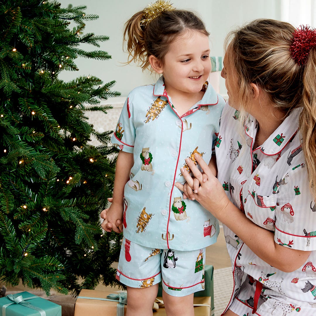 Shop Poppet Xmas Kids Pyjamas Mint Red Online Bed Bath N Table