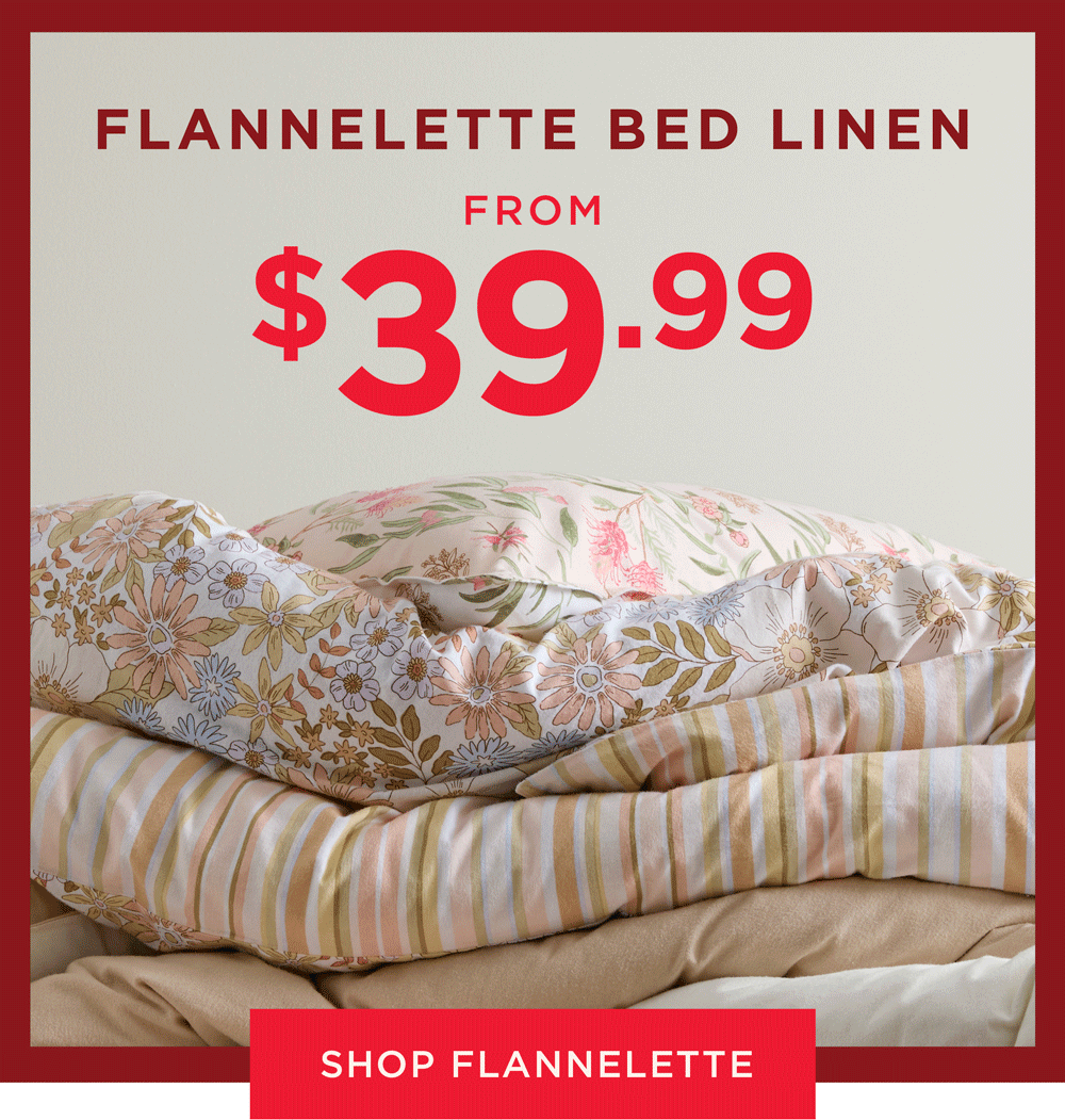 Flannelette Bedlinen From $39.99