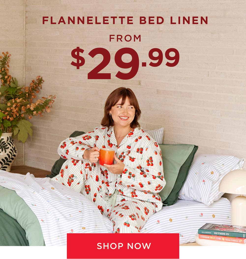 Shop Flannelette Bedlinen From $29.99