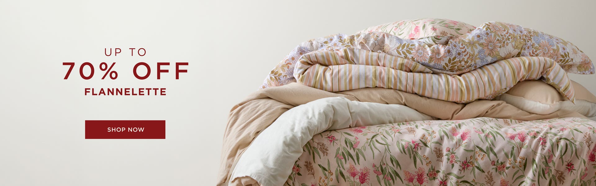 Up to 70% Off Flannelette - Shop Now